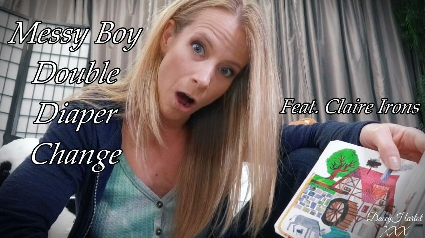 Messy Boy Double Diaper Change - April 01, 2022