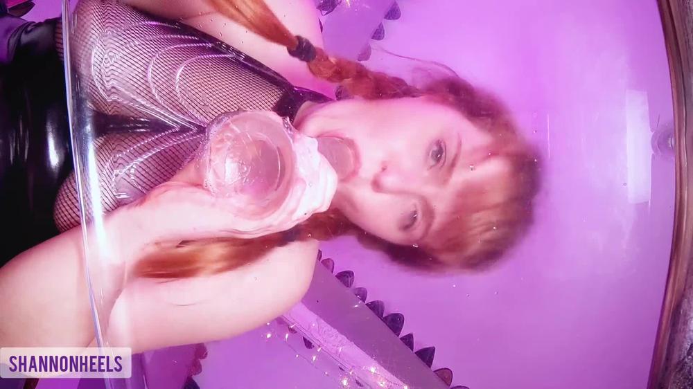 Pvc Huge Dildo Fuck On Chair