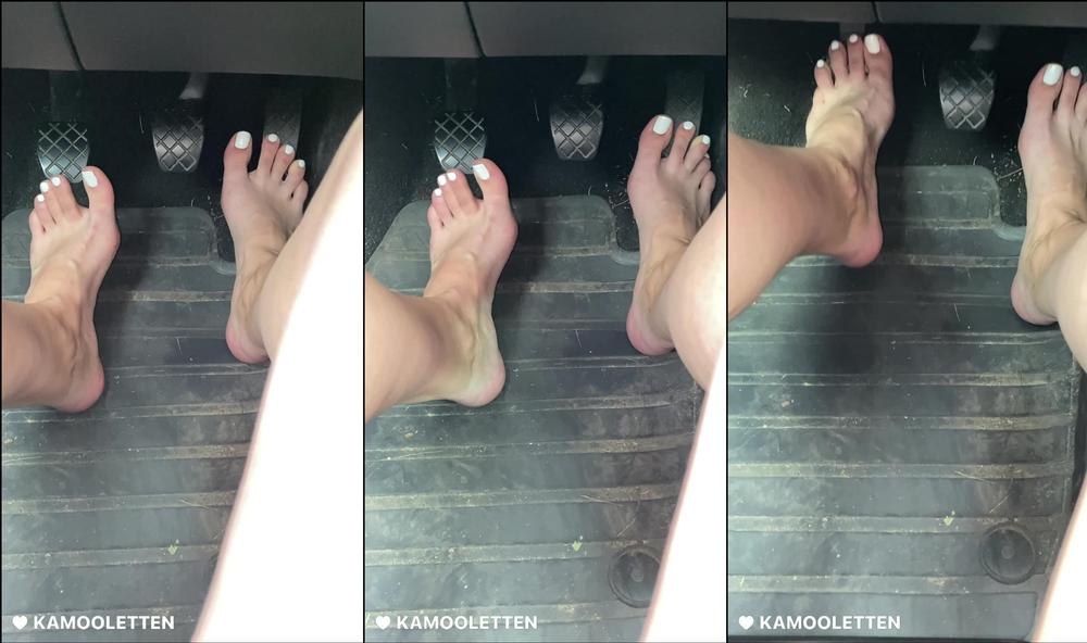 annieamazing 160179970 2021 06 21 new barefoot driving video with cute white nail polish. enjoy a ride with me.