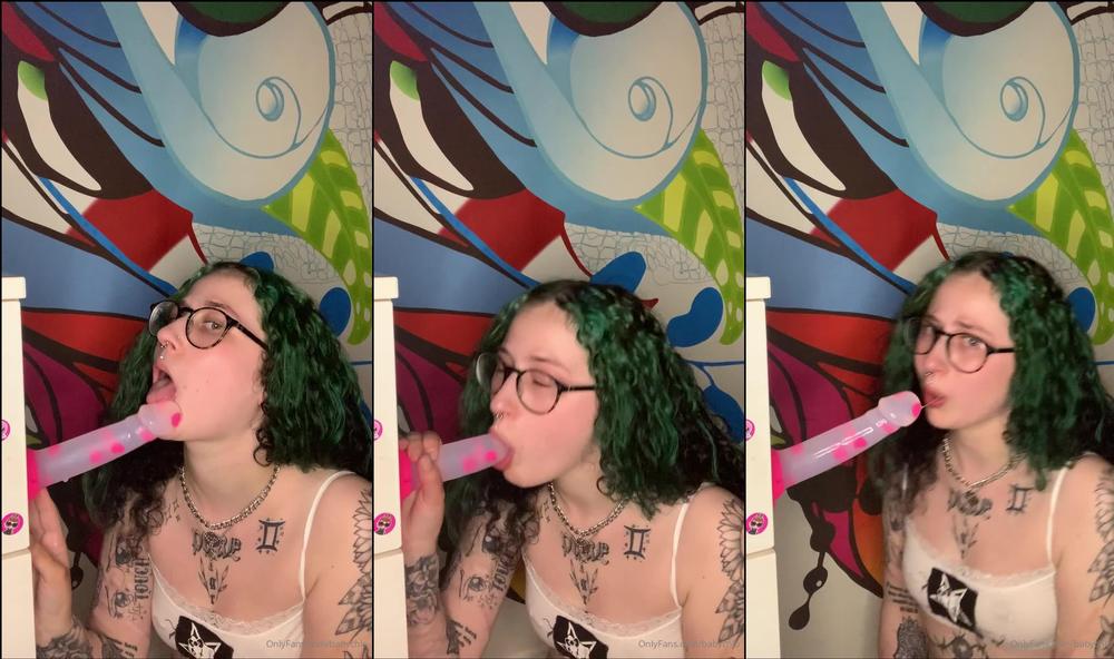 chlolunaa 20829797 you ve all been asking to see me worship and suck my dildo in my cute lil glasses here you go me facefucking and deepthroating 7 whole inches from tip to balls 1