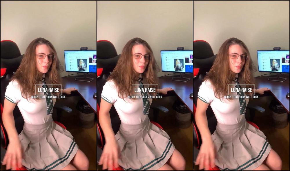 Luna Benna Nerdy Teen Fucks Wolf Cock