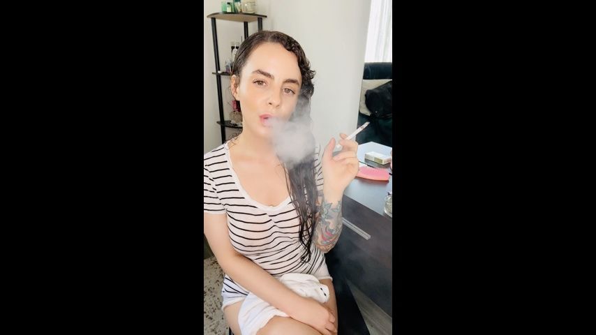 Smoking with Wet Hair