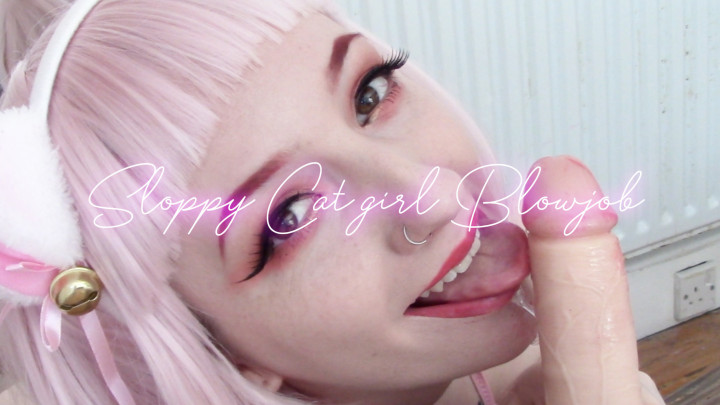 Sloppy Cat girl Blowjob