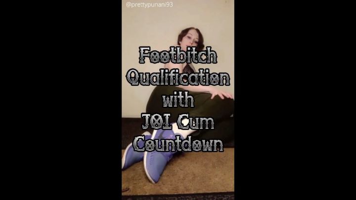 Footbitch Qualification with JOI Cum Countdown