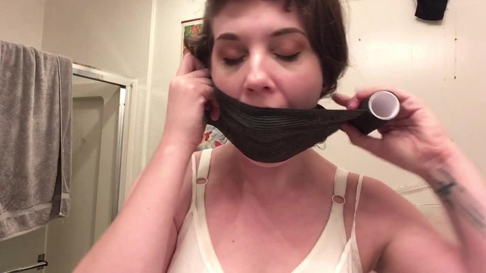 tealchromatic 08 11 2019 82982249 Self gag  ball gag and medical tape