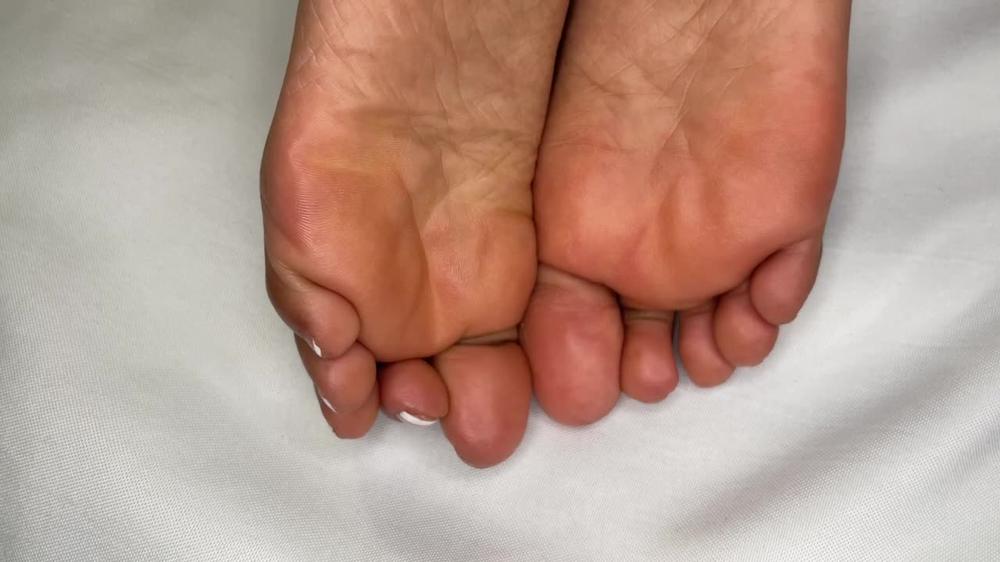 Black Nylons French Pedicure