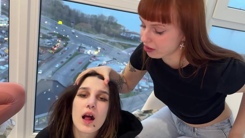 ppfemdom - Mistresses Spit In Slave Girl's Mouth, and She Spits In You - Spitting Hierarchy Lezdom