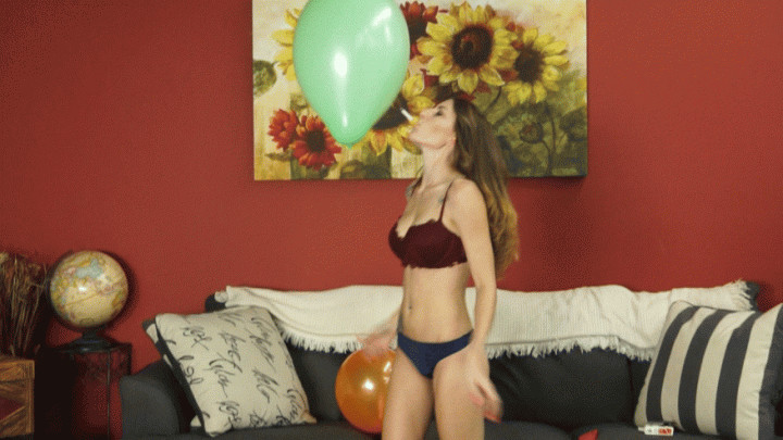 Madison Pops Roommate Balloons With Cig