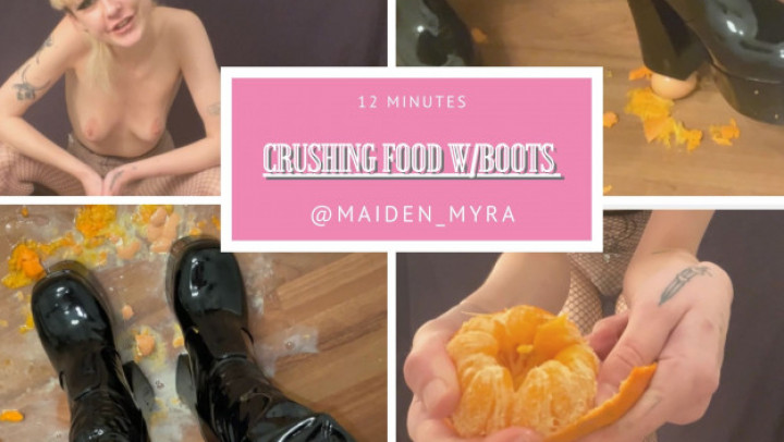 Stepping on Fruit & Eggs with Huge Boots