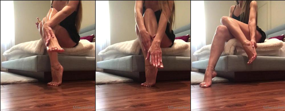 milenasfeet01 10 03 2021 2049074668 So hereâs the oil video I told you about... watch how shiny my legs get â¨â¨