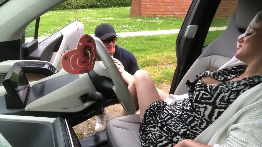 Car Fun - Sub Licks Feet & Cums
