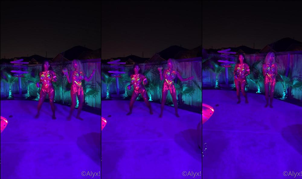 realalyx 325675726 2022 05 15 so... take one part alyx and one part suzy... add neon body paint backyard poolparty.... stir in s