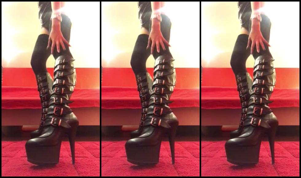 Worship my leather boots with buckles - December 05, 2017