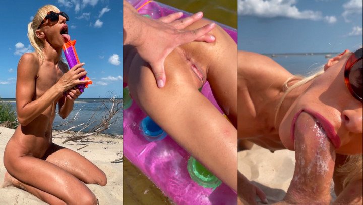 Throat Goat Ruined Beach Blowjob Hot Watersports