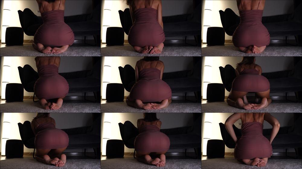 Teasing in cute tight dress