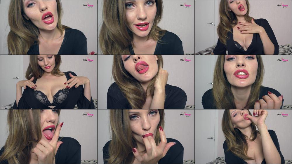 Sensual lips tease with JOI