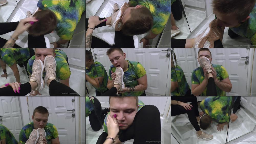 young goddess 01 11 2020 1178987153 this poor slave tasted my dirty sneakers again yummy yummy