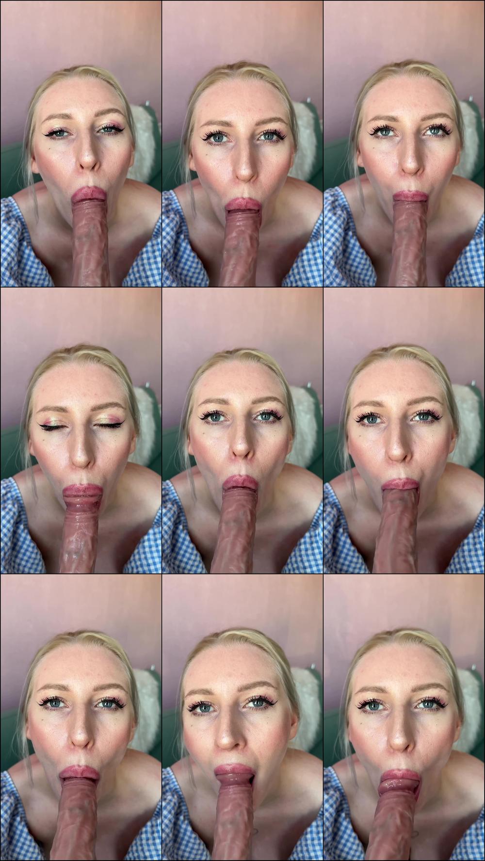 Hard Slow Sucking from Blonde Girl