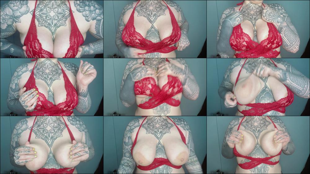 Red Lingerie Tit Worship