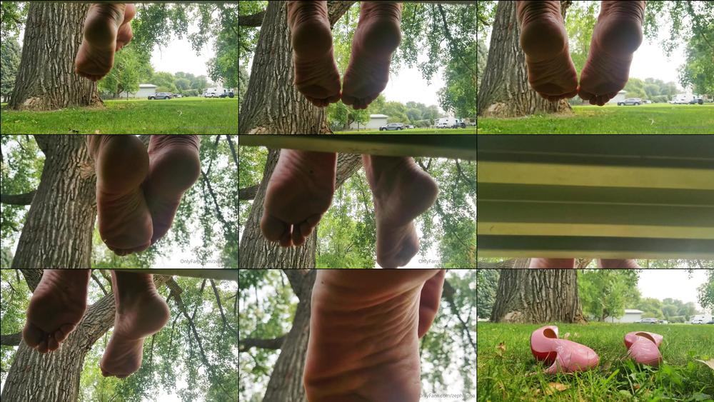zephianna 03 03 2021 2045840631 Warm, smelly goddess feet at the park. Will you lick my sweaty feet...even if women walk b