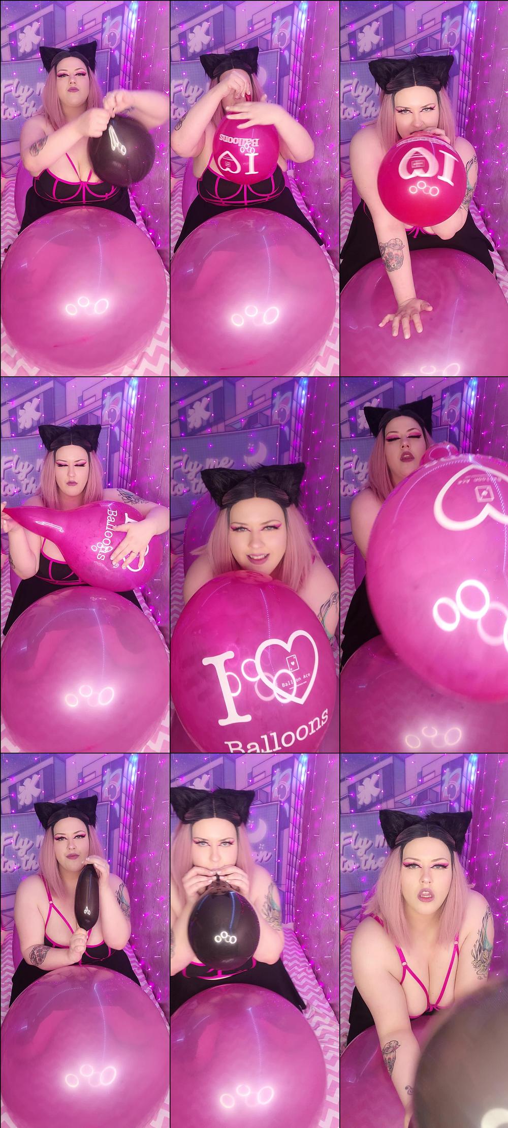 Goth kitten b2p & nail pops balloons - November 30, 2021