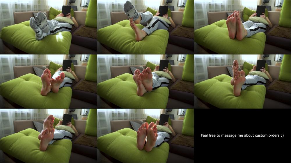 Hot Girl Teasing Her Sexy Feet Real Amateur Homemade