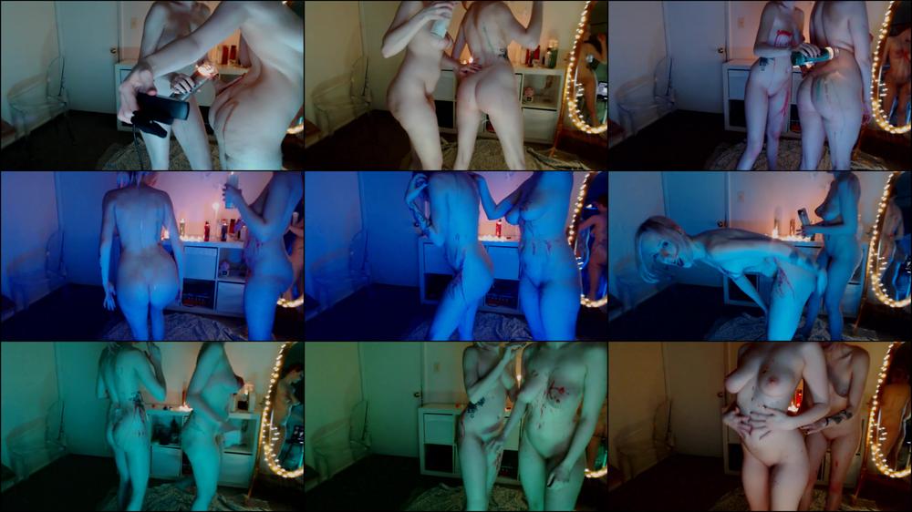 Dripping hot wax on each other