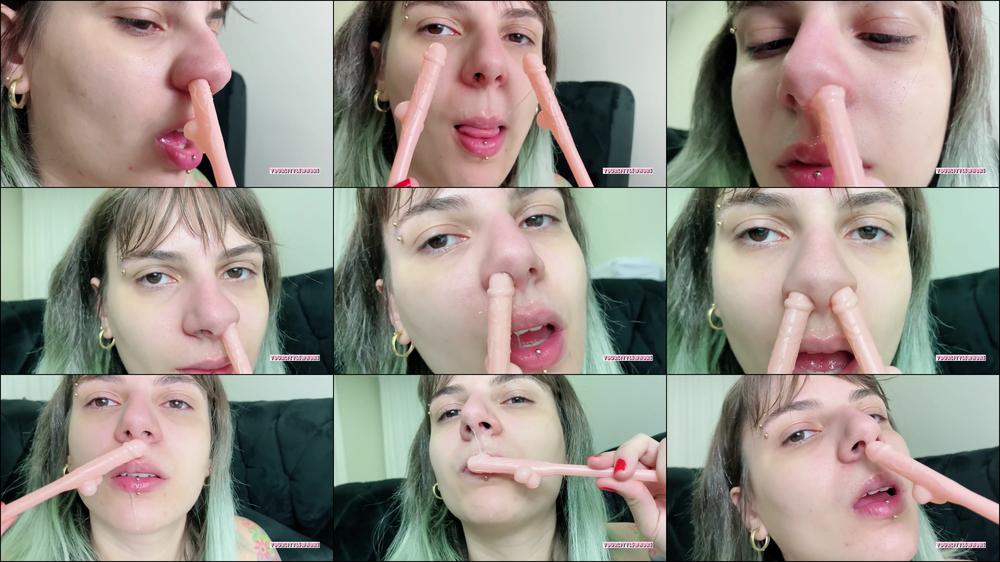 Dildo Fucking My Nose With Snot