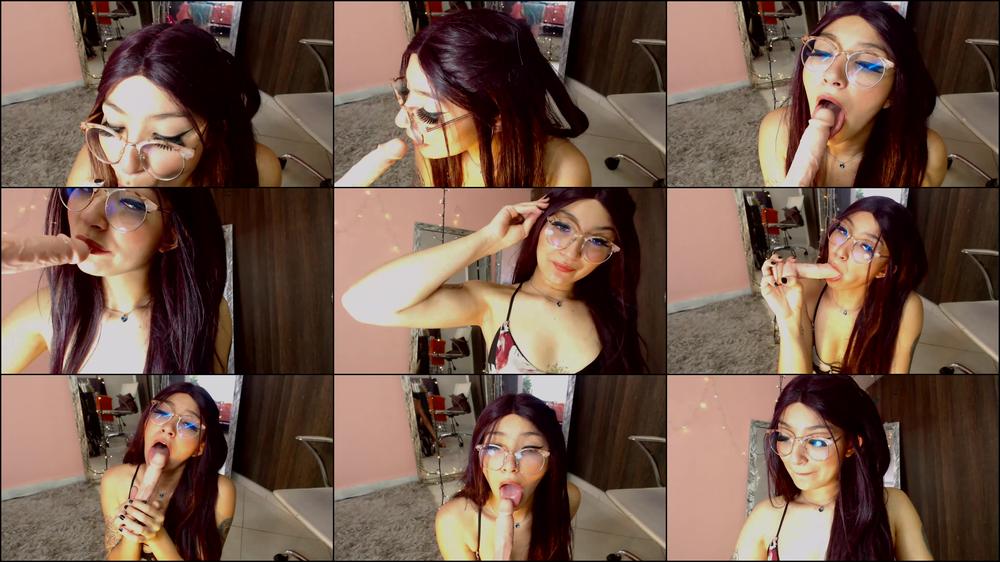 Deep throat, girl with glasses