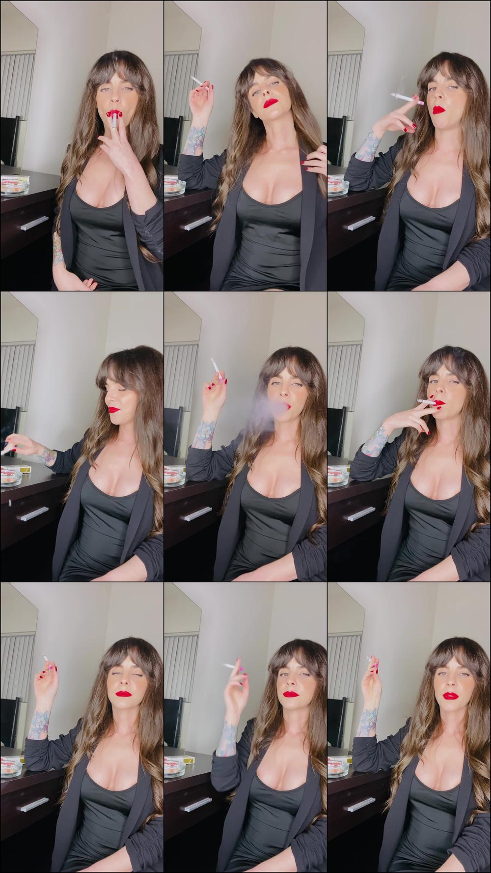 Smoking in Black Blazer
