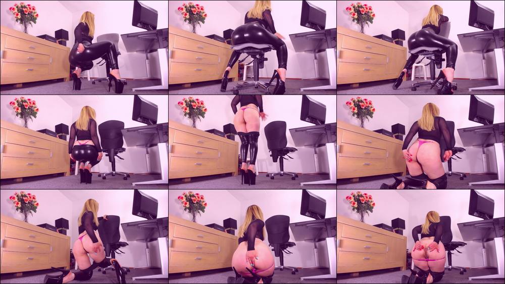 Cum on your secretary asshole, latex ass