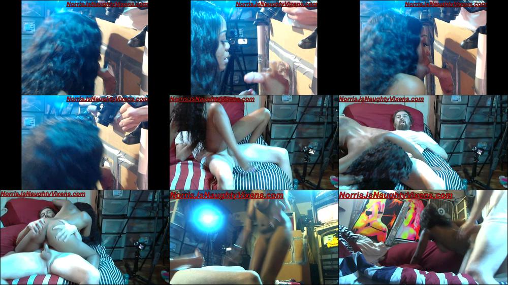 Gloryhole BJ on webcam for her pimp