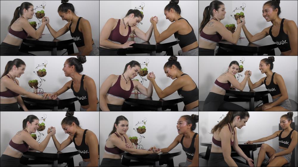 Krystal vs Anastasia: Arm Wrestling