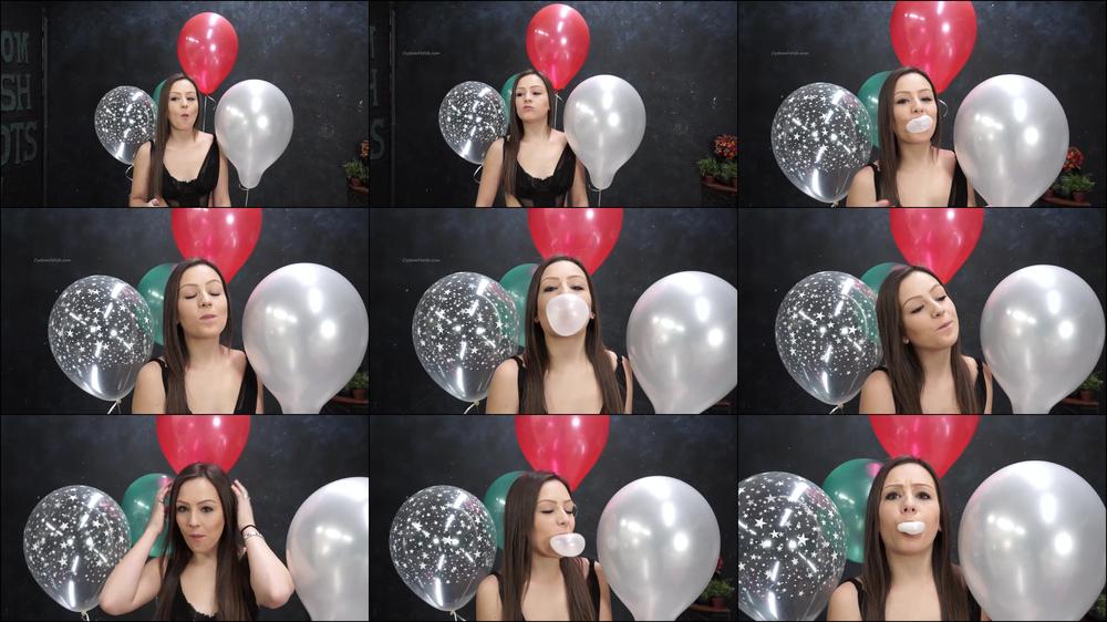 Renee's First Bubble Gum Bubble Blowing