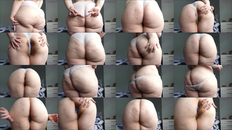 Fishnet Housepet Plugged Bbw Ass