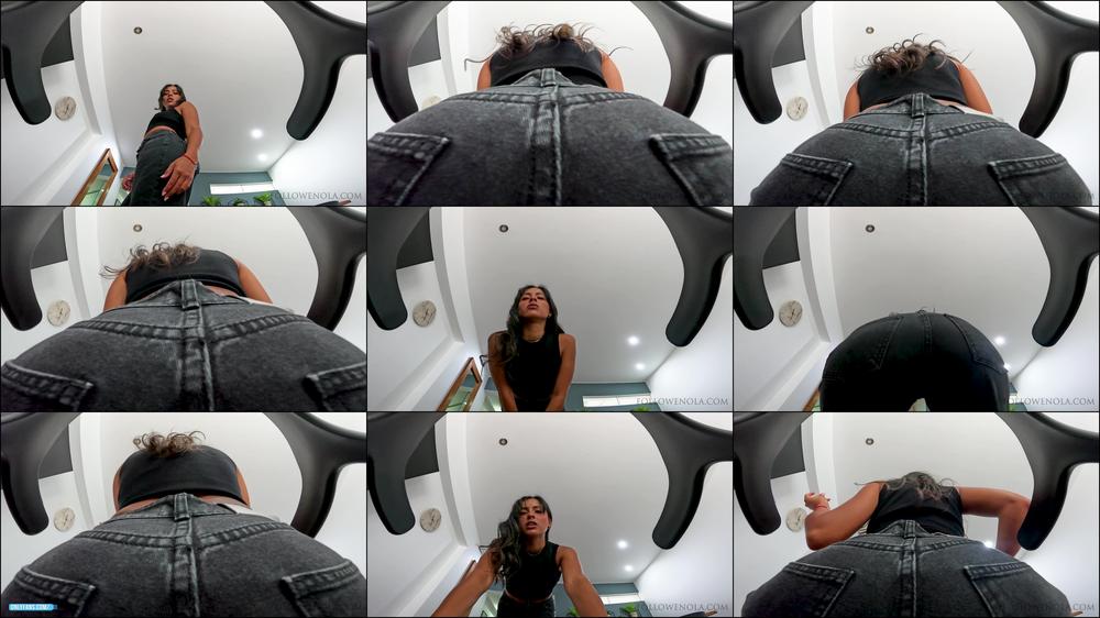 Mistress Enola Fetish - Face-Sitting Fury - Mistress Enola - Black Jeans Facesitting, Countdown To Cum & Spitting (Fullhd)