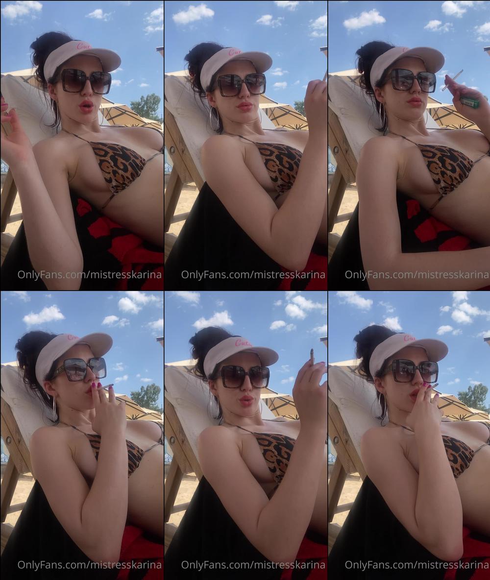 mistresskarina 364209547 2022 07 18 be a good slave and eat my ash while i relax on the beach