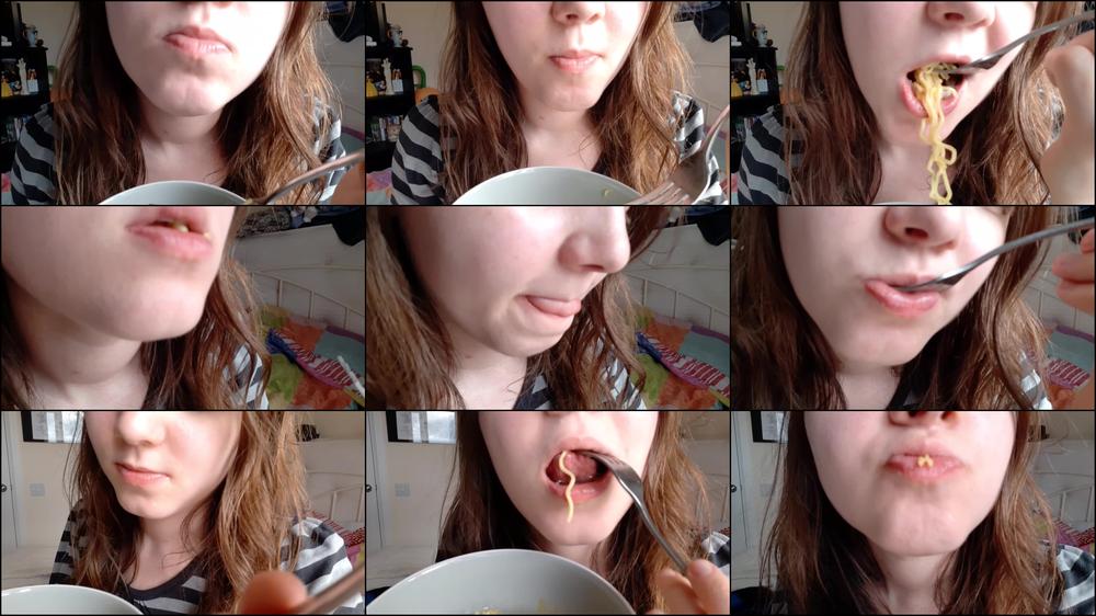 Girl Eating Noodles ASMR