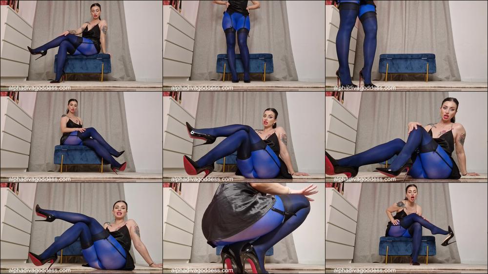 Royal blue nylon legs - part 2 - October 01, 2023