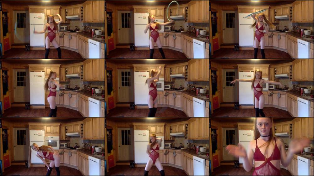 Horny Redhead Hoop Dance