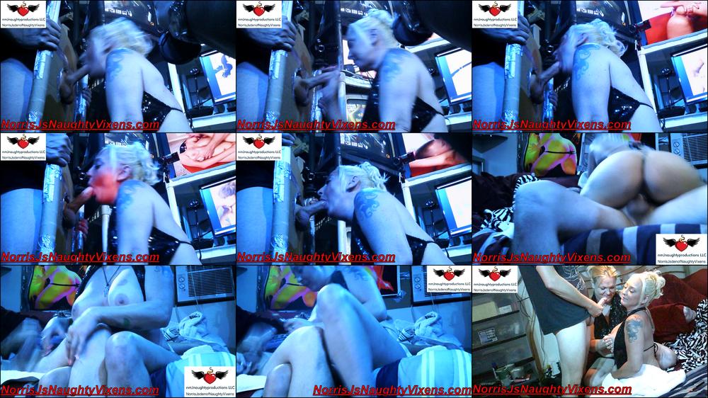 2 blonds try to suck dick for the camera