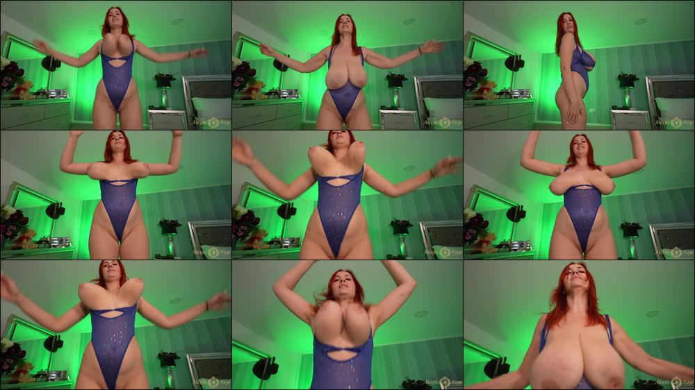 Jumping jacks in blue lingerie