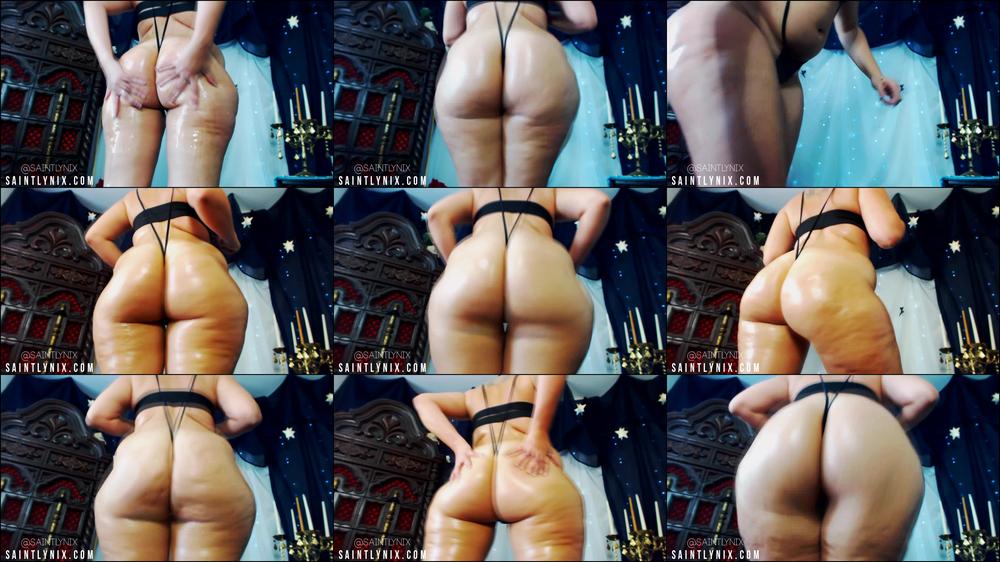 Goth Booty Oiled Ass Clapping