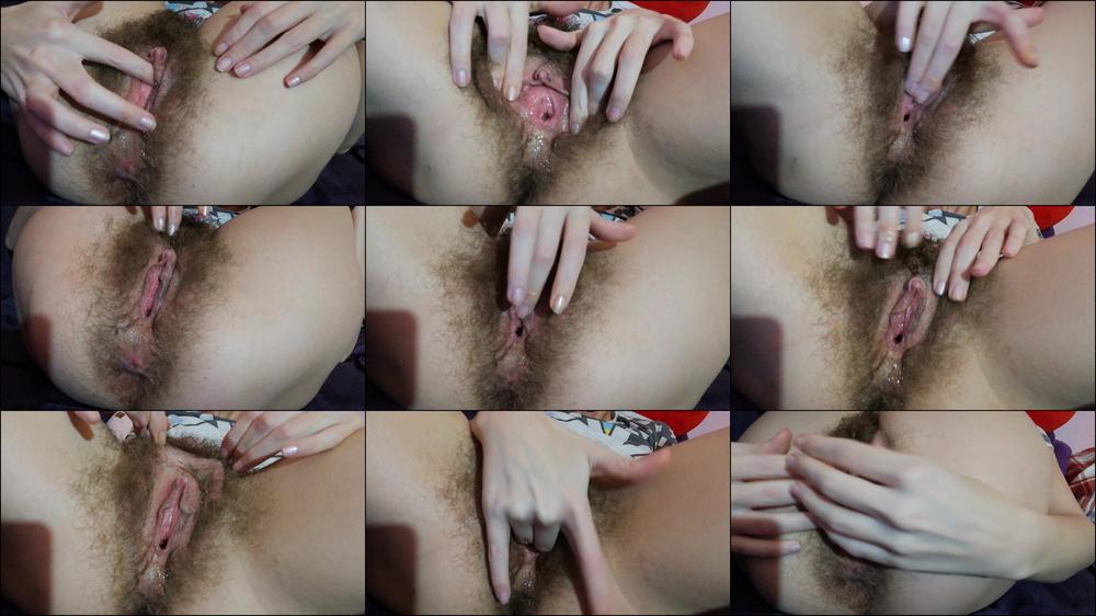 Cuteblonde666 Fingering My Wet Hairy Big Clit Pussy