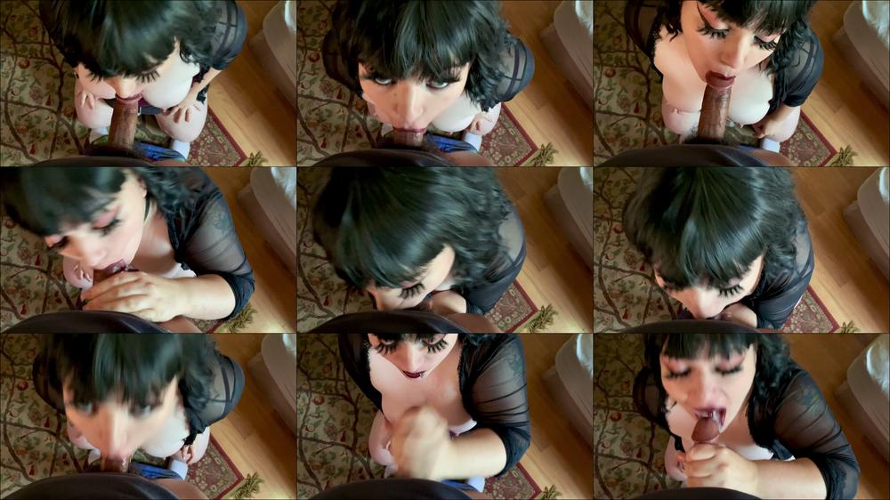4k Goth GF Sucks Cock POV