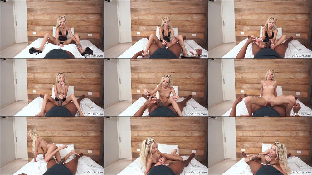 OB FETISH - Very Pretty Brazilian Teen 18+, Khali Noire Takes Care Of A Big Black Cock (Hand Job, Blowjob, Foot Job & Pussy Fuck, Asmr) - Full Version