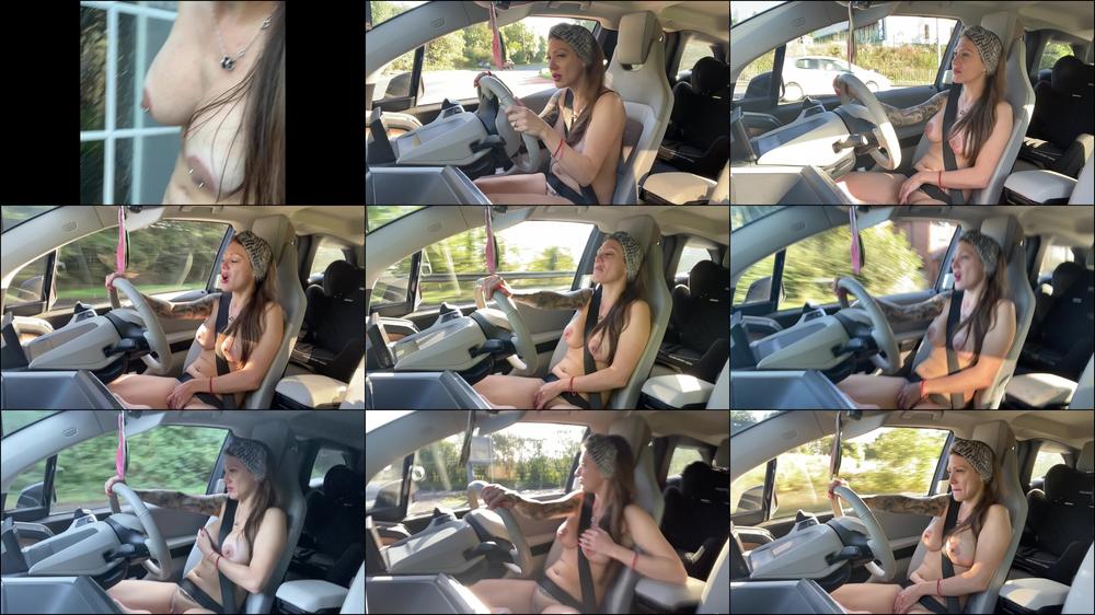 Run Naked to the Car,Drive & Pussy Play
