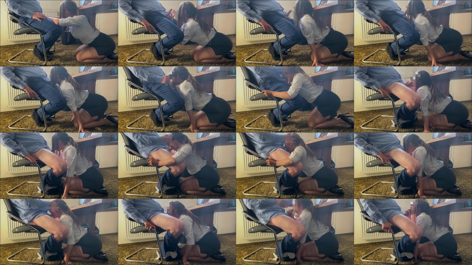 Business Bitch Secretary Secret Blowjob Under The Desk