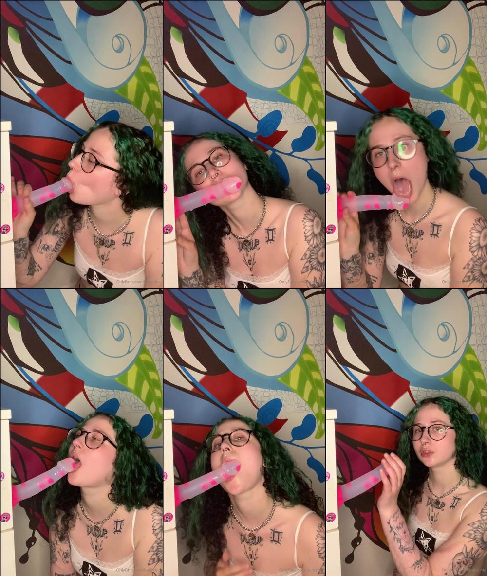 chlolunaa 20829797 you ve all been asking to see me worship and suck my dildo in my cute lil glasses here you go me facefucking and deepthroating 7 whole inches from tip to balls 1