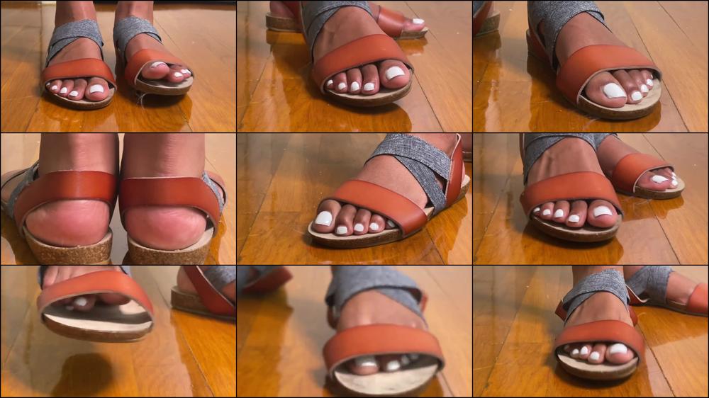 Ebony Girl Wears Dirty Sandals